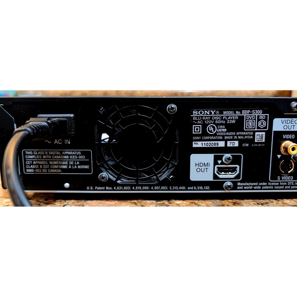 Sony BDP-S300 Blu-ray Disc Player Full HD 1080p HDMI with Remote RMT-B101A Black - Picture 9 of 16